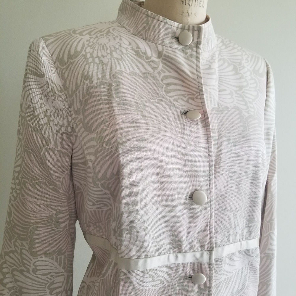 Sigrid olsen mandarian collar jacket in satin - Picture 2 of 13